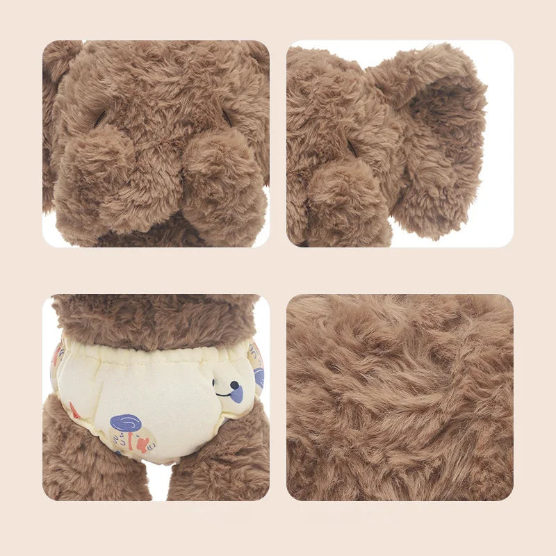 35cm Appease Baby Elephant Plush Toys Companion Elephant Plush Toys Shy Elephant Cartoon Animal Doll Children Birthday Gift