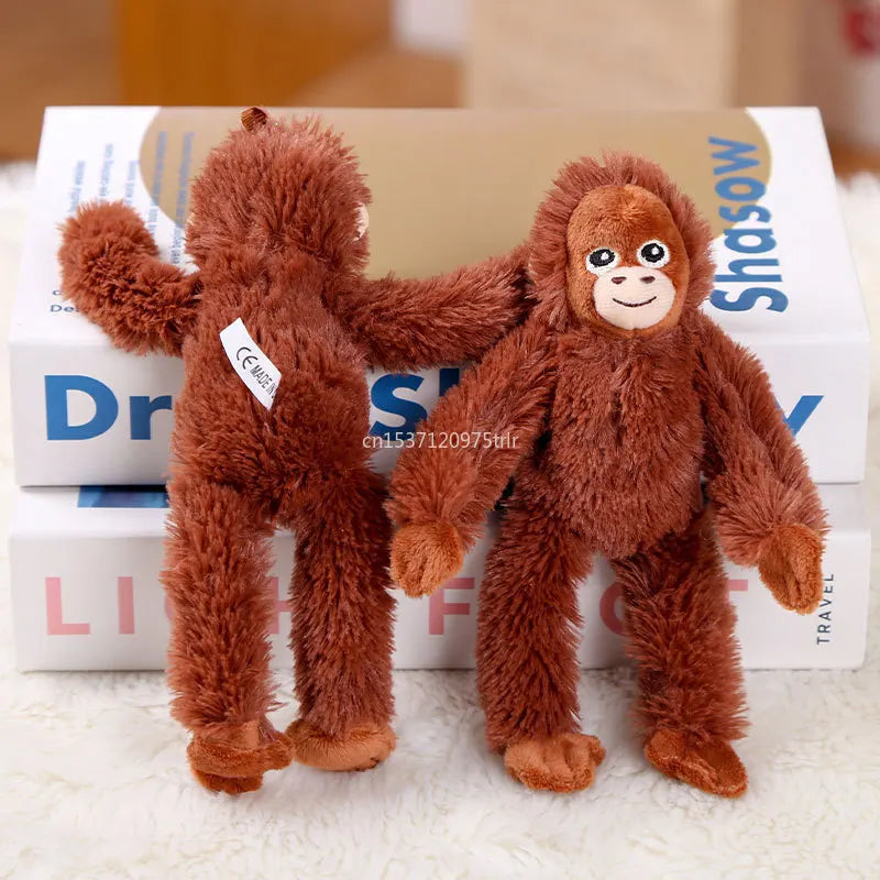 1pc New Cartoon Gorilla Plush Toy Monkey Pendant Soft Cotton Doll Key Chain Backpack Car Hanging Decorative Children's Gifts