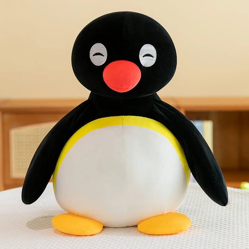 Cute Penguin Plush Toy Creative Cartoon Anime Plushie Stuffted Doll Birthday Gifts for Women Kawaii Fish-hugging Penguin Doll