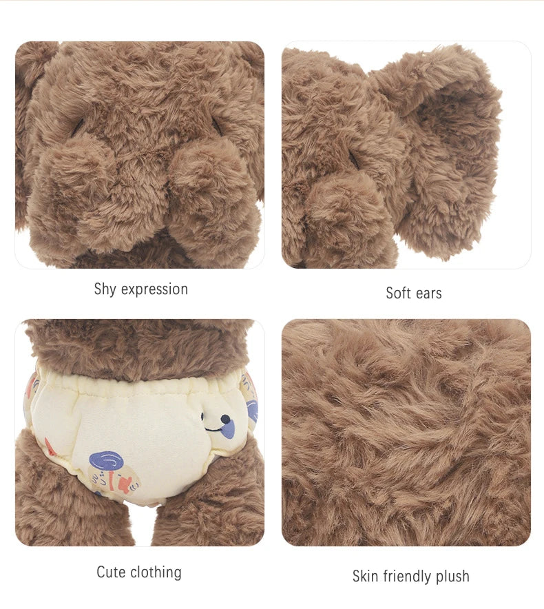 Shy elephant plush toy, cute elephant doll, doll sleeping pillow, doll boy and girl birthday gift