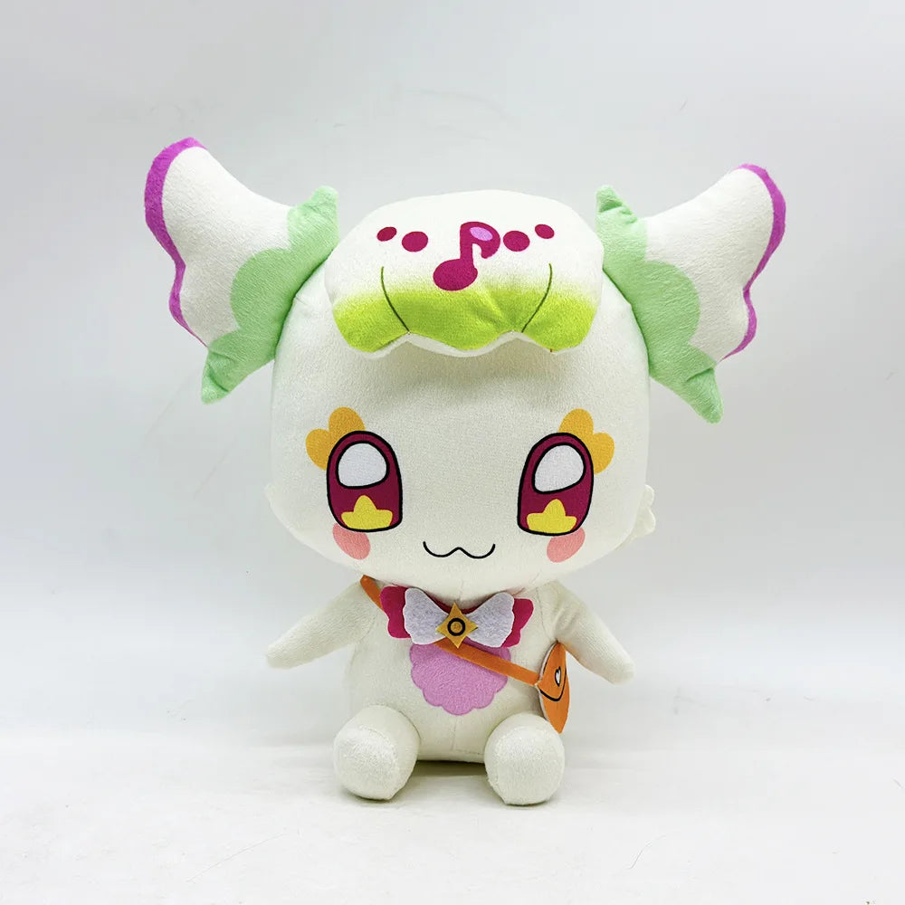 Pretty Cure Plush Toy - 20cm & 10cm Cute Stuffed Animal with Healing Quotes, Pink & Green Kawaii Anime Doll for Kids & Fans