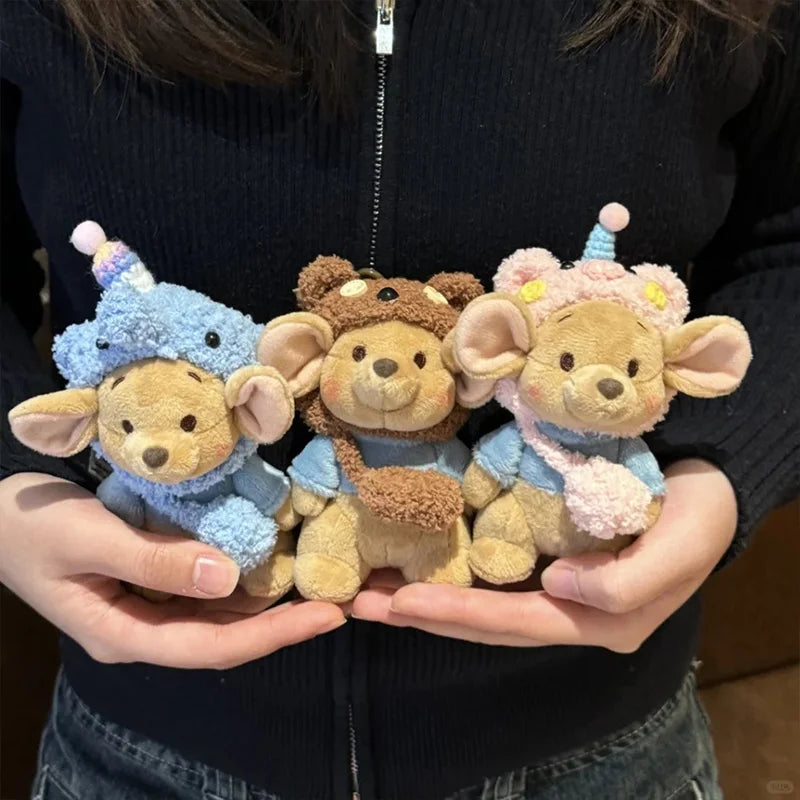 Cartoon Roo Standing Cotton Doll Mouse Hundred Acre Garden Wallaby Plush Pendant Keychain Cute Ornament Birthday Gift