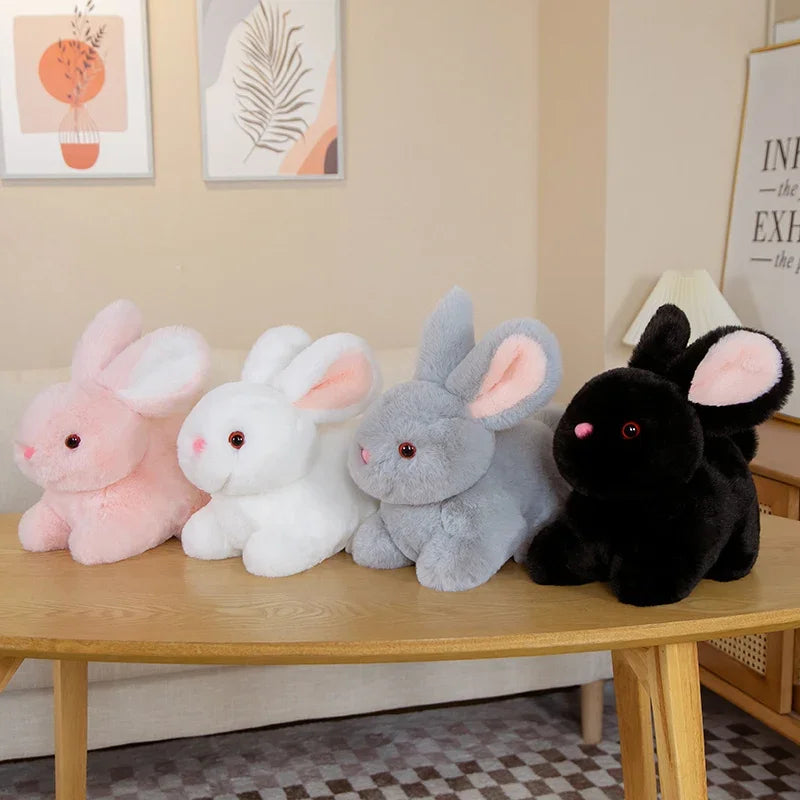 Cartoon Fluffy Rabbit Plush Toys Cute Soft Stuffed Bunny Dolls Pendant Plush Keychain Pillow Children Kids Birthday Xmas Gifts