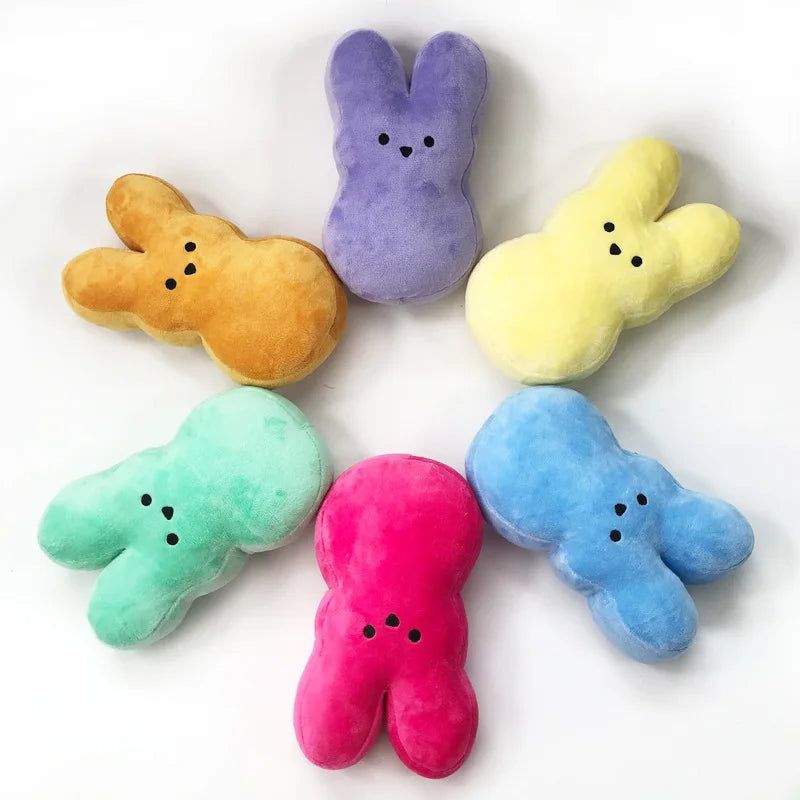 3pcs Peeps Easter Bunny Plush Toy Hand Figure car Ornament Doll mini rabbit Birthday Gift Short Plush PP Cotton Sofa decorations