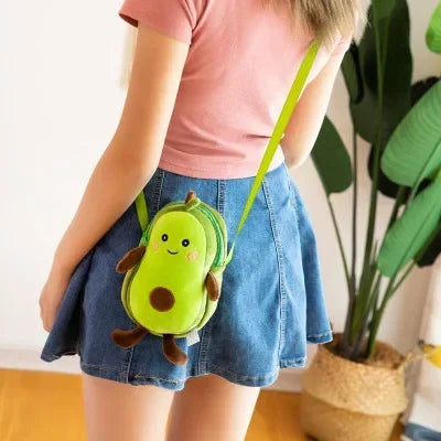 Adorable Avocado Plush Kawaii Shoulder Bags: Charming, Multistyle Gifts for Kids