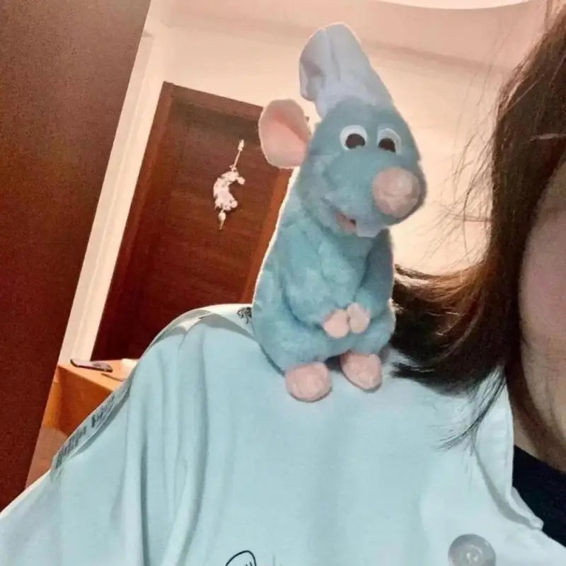 Cute Mouse Cartoon Ratatouille Chef Remy Magnetic Shoulder Plush Toy Children' Gifts Kawaii Plush Stuff Toy Girlfriend Xmas Gift