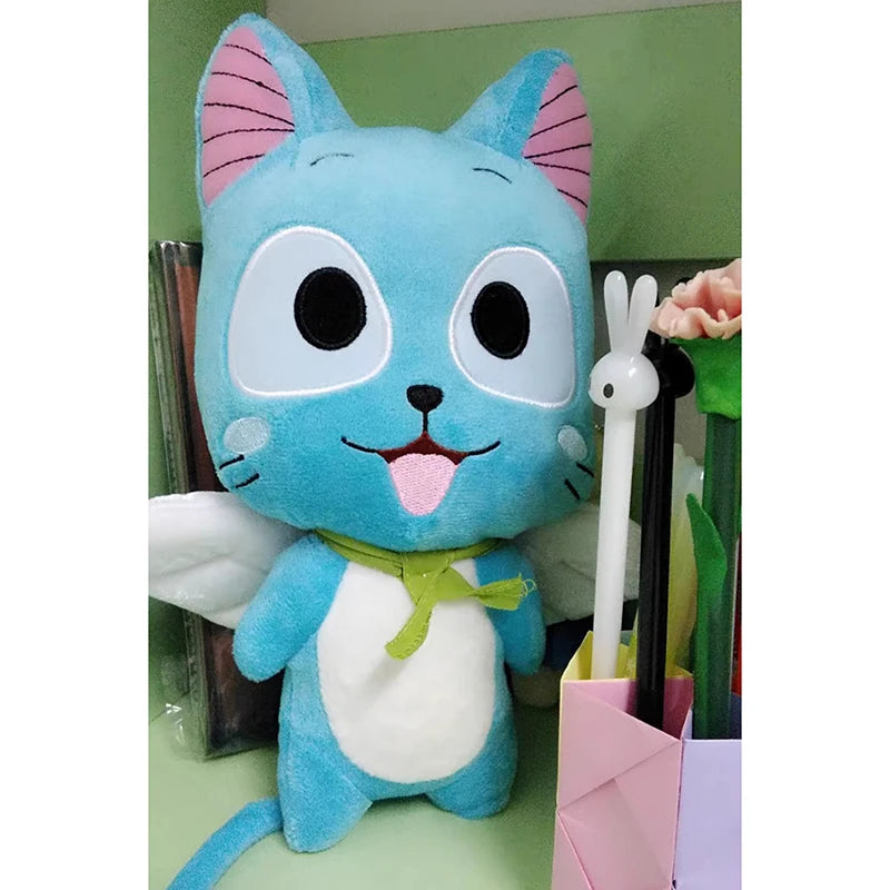 30/40/56cm Harpy Plush Doll Fairy Tail Plush Toy Kawaii Cartoon Blue Cat Doll Sofa Pillow Cushion Child Adult Boy Girl Gift