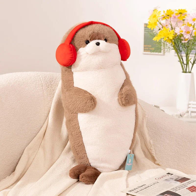 Cute Seal Plush Toy Lifelike Stuffed Marine Life Sea Otter Soft Doll Simulation Seal Pillow Cushion Kids Toys Birthday Gift