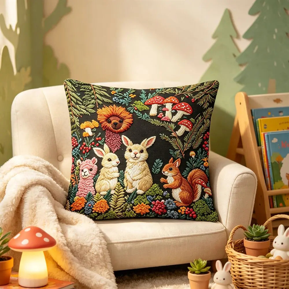Woodland Tales Stitch-Effect Pillow Covers