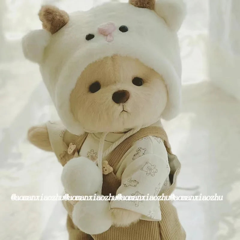 30cm High Quality Handmade Bear Plush Toy Cosplay Change Dress Cloth Girl Hug Cuddly Plushie Doll for Girlfriend Christmas Gift