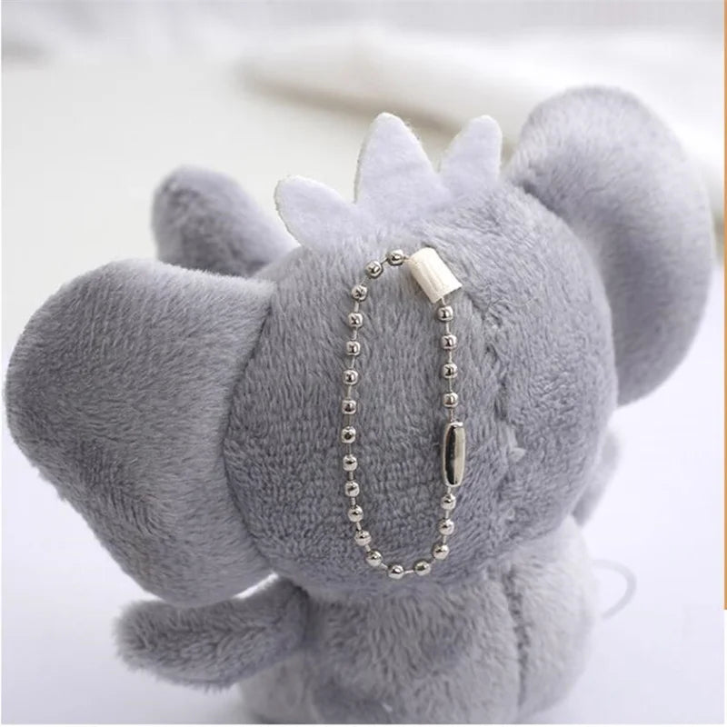 10CM New Elephant Plush Toys Holiday Gift Cute Animal Stuffed Pendant Doll For Girls&Boys Backpack Keychain 3 Color