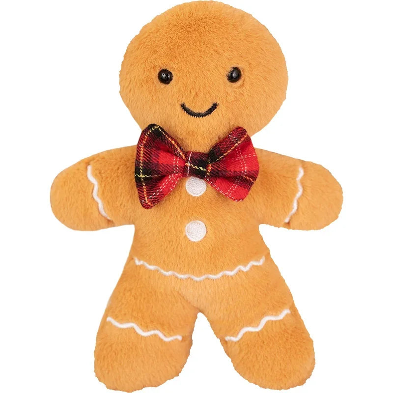 Christmas Gingerbread Man Pendant Plush Doll Car Key Chain Home Decor Toy for Kids Xmas High Quality Gift