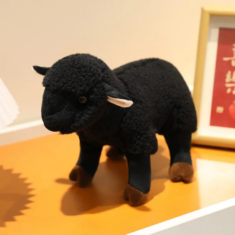 Hot Sale Realistic Sheep Plush Toys Soft Stuffed Standing Sheep Doll Pendants Cute Delicate Keychian Pendants Bags Decor