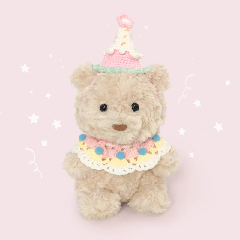 20cm Birthday bear Toys Studio Bear Plush Soothing Toy Stuffed Toys Room Decoration Birthday Gift for Kids