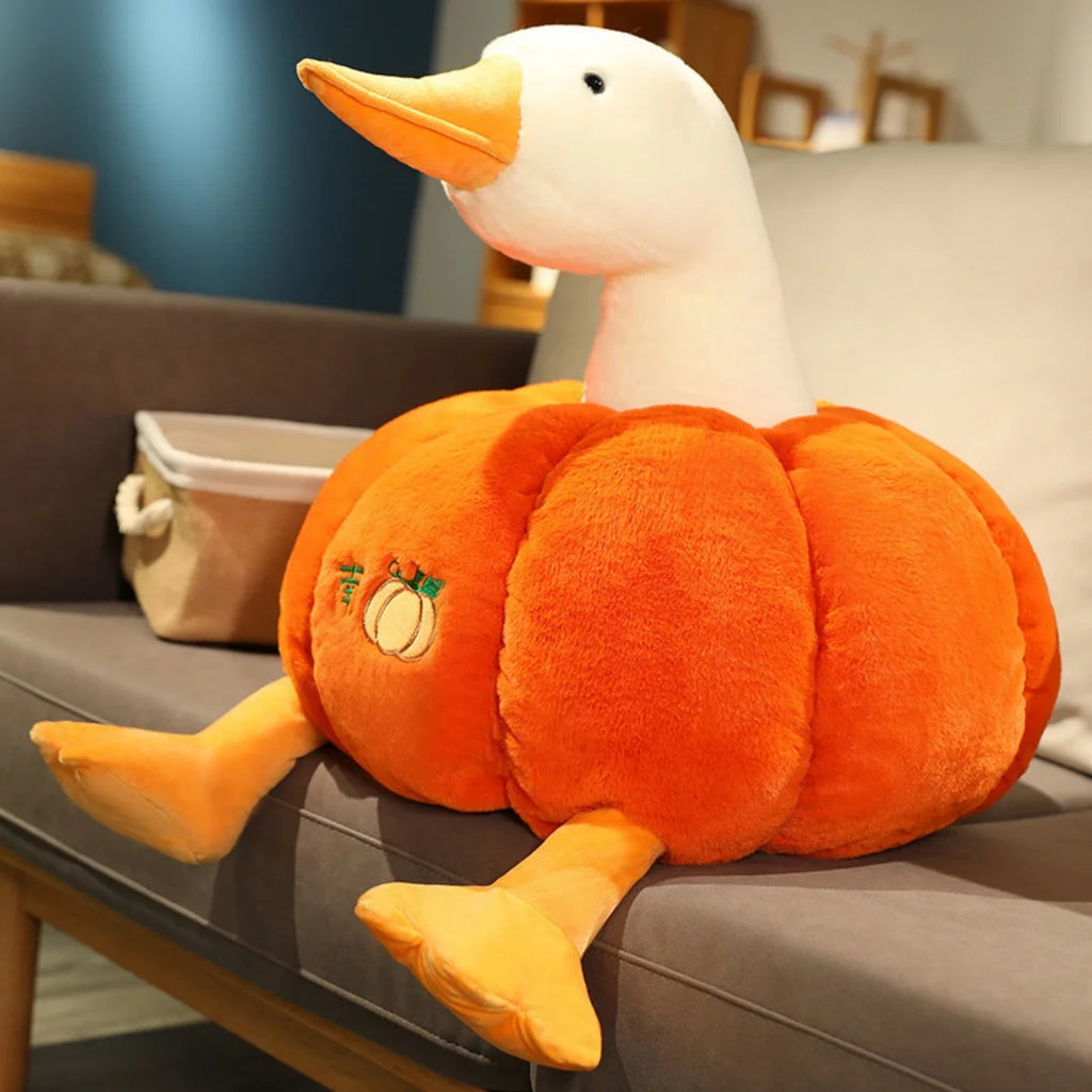 1pc 30cm/11.81in Cute big goose doll doll creative pumpkin duck plush toy funny girlfriend birthday present girl gift