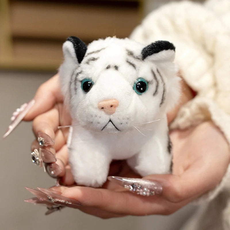 Hot Sale 10cm Mini Forest Animals Stuffed Plush Pendant Toy Lion Tiger Rabbit Deer Panda Doll Keychain For Kid Birthday Gifts