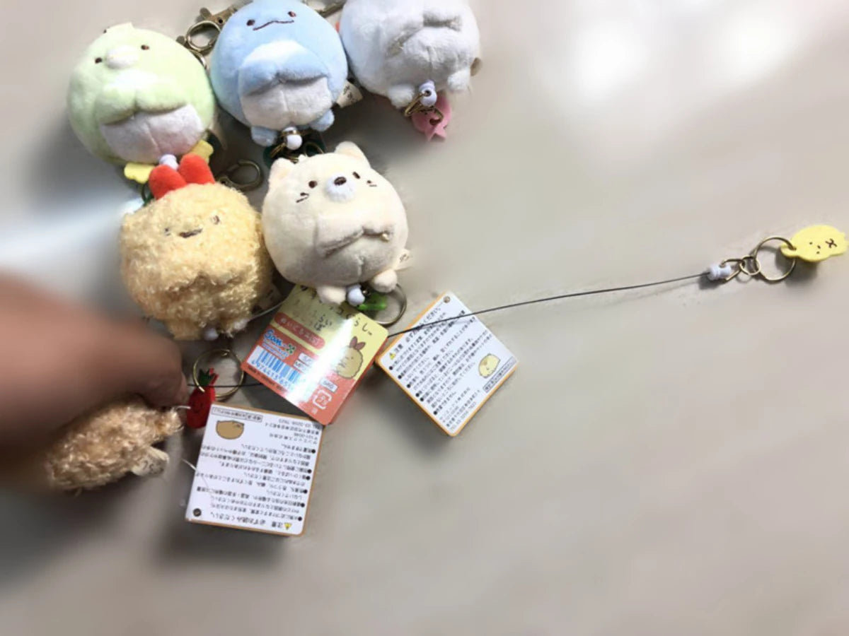 “8cm Sumikko Gurashi Style Plush Keychains - Cute Corner Friends Mini Stuffed Animal Keychain Set, Soft Kawaii Pendant for Keys/Backpacks, Gift for Kids & Fans”