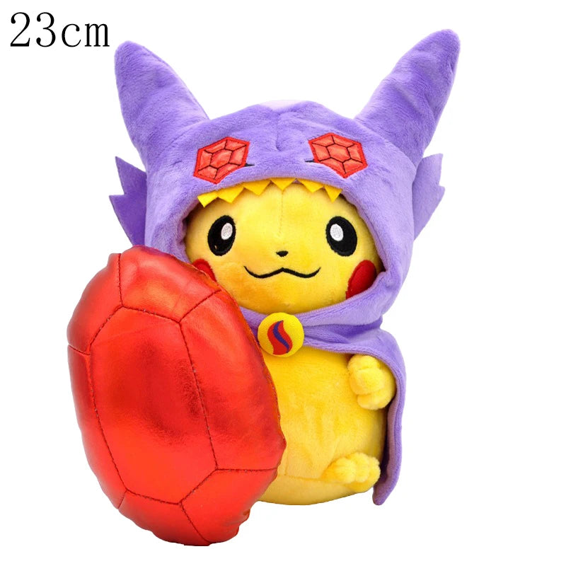 Cosplay Pikachu Pokemon Plush Eevee Charizard Snorlax Garchomp Tyranitar Hydreigon Ampharos Stuffed Doll Toy For Kid Miniso Gift