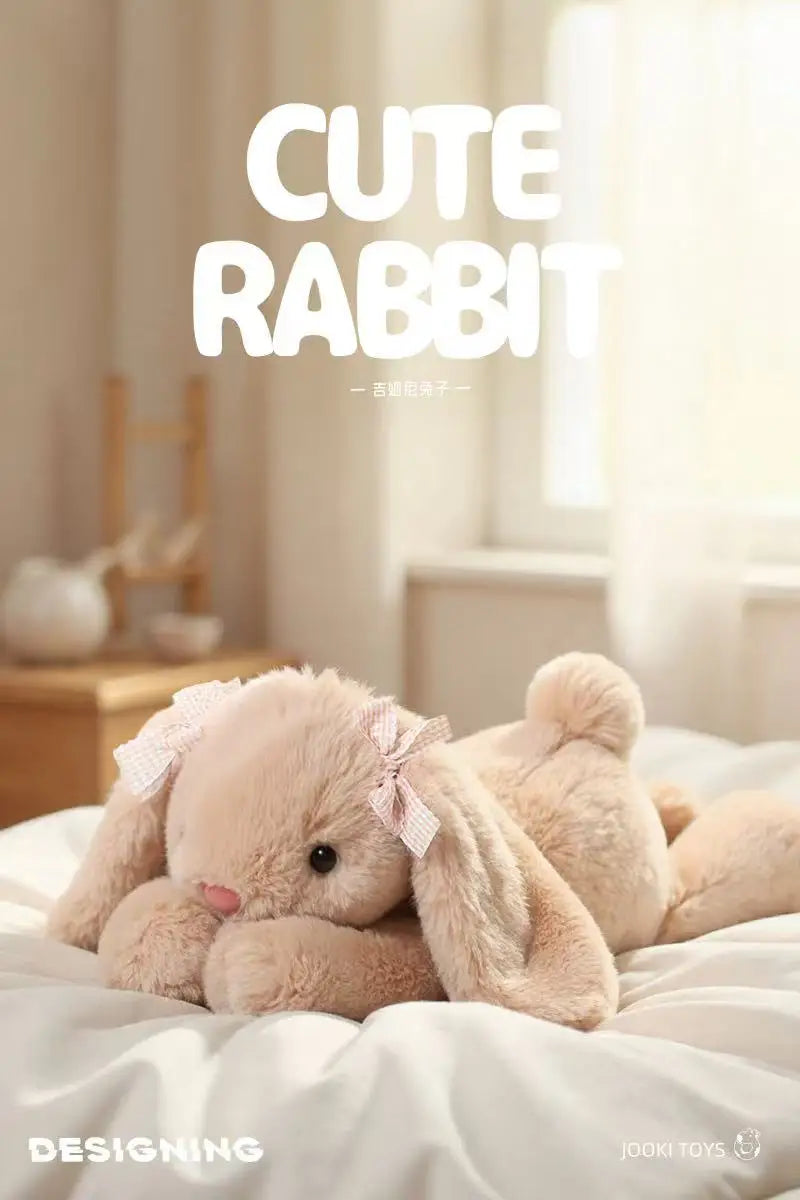 35cm New Simulated Shy Rabbit Doll Stuffed Plush Toy Cartoon Anime Cute Pillow Pillow Pillow Children's Birthday Gift Fun Doll