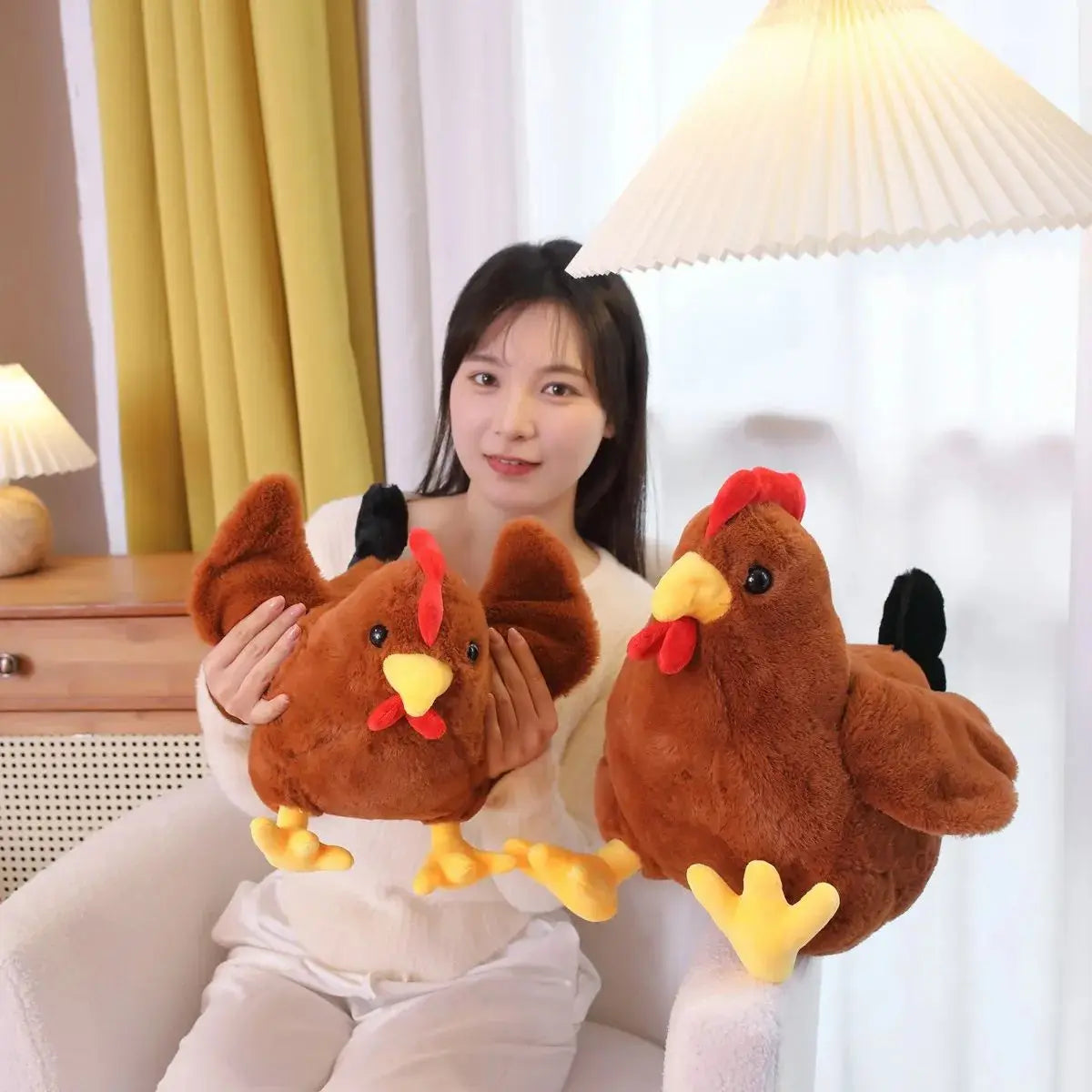 30/40CM Cute Big Rooster Stuffed Plush Toy Children's Sleeping Doll Children's Christmas Gift Pet Decoration