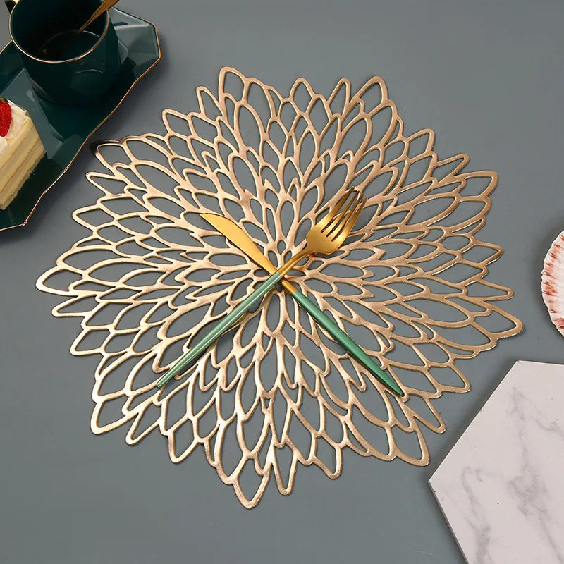Hibiscus Flower PVC Drink Coaster for Coffee Tables Kitchen Decor and Everyday Entertaining