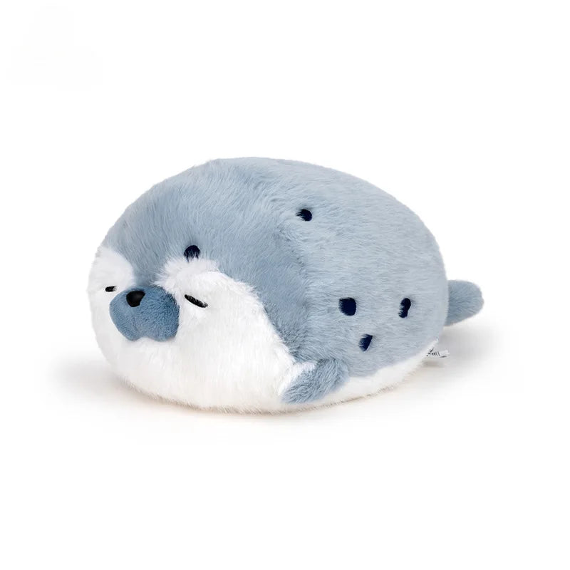 40CM Cute Seal Plush Pillow Lifelike Simulation Stuffed Sea Otter Soft Doll Animal Toy Kawaii Cartoon Blue Brown Otter Kid Gift
