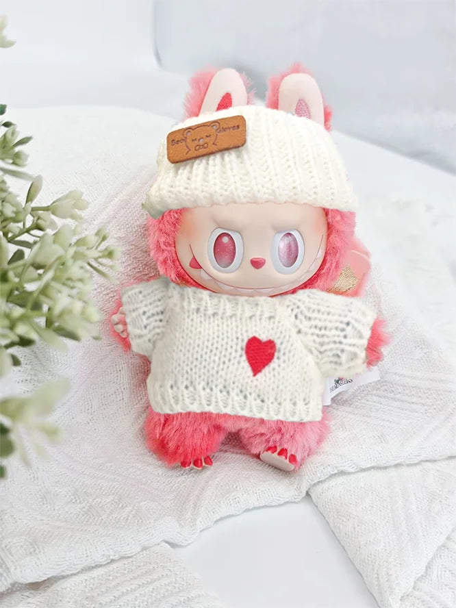 Blind Boxes Sweet Character For Labubu Monster Series Clothes Mystery Kids Charming Toy Fluffy Adorable Huggable Present Lovable