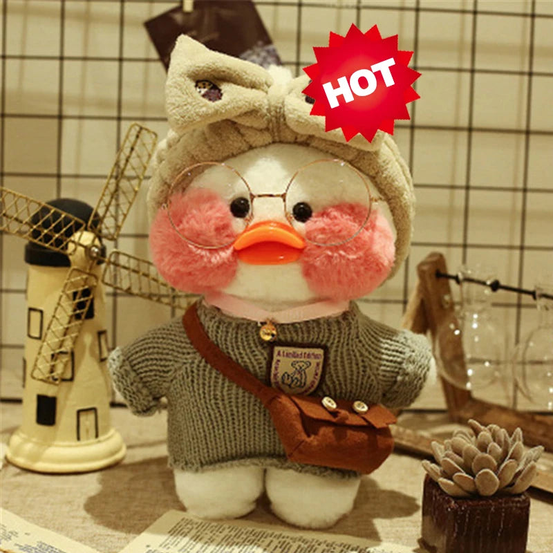 New plush Cute Lafan Duckes Cafe Duckes 30cm Doll Plush Toy Stuffed Soft Doll Kawaii Animal Pillow Birthday Gift for Kids