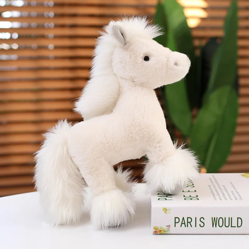 Simulated Horse Plush Dolls Stuffed Animal High Quality Super Realistic Pony Plush Toys Classic Birthday Gift For Children