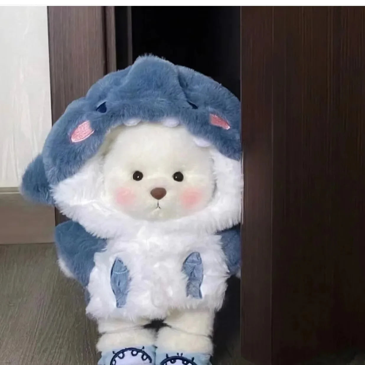 30cm Handmade Teddy Tale Bear Plush Toy Change Dress Baby Crawling Cloth Girl Hug Cuddly Plushie Doll for Girlfriend Gift