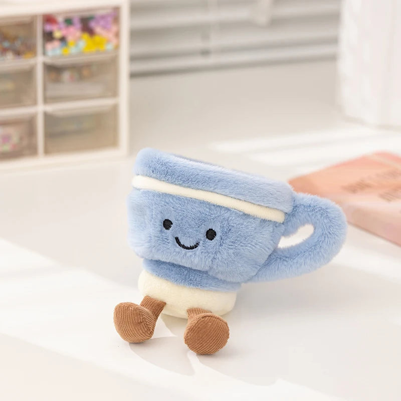Cartoon Fun Hot Sell Cookie Plush Doll Pentant Cake Baguette Cinnamon Teapot Coffee Cup Plush Toy Home Decor Gift For Children