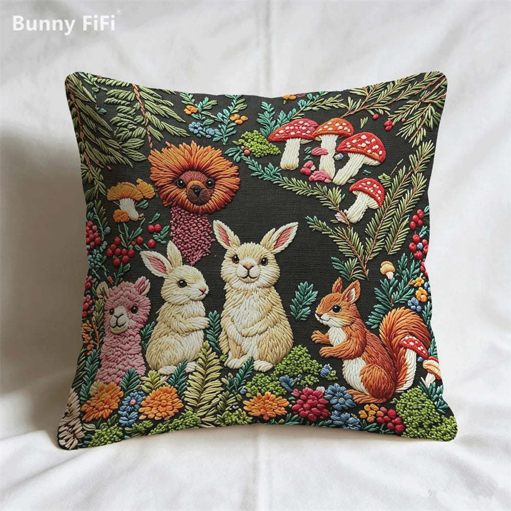 Woodland Tales Stitch-Effect Pillow Covers