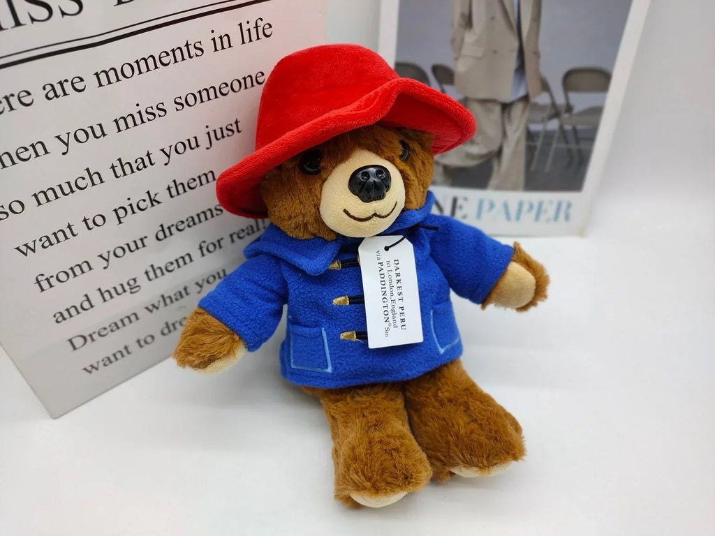 Cartoon Pattine Bear action figure Dish Tie Bear plush doll pendant Children's holiday gift bag decoration cute key chain 10cm