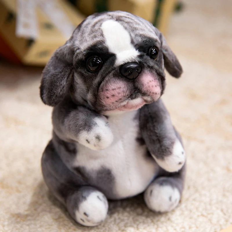 Hot Sale Realistic Sitting Poodle Pug Puppy Plush Toys Stuffed Doggy Cute Fluffy Plush Pet Room Decor Children Birthday Gift