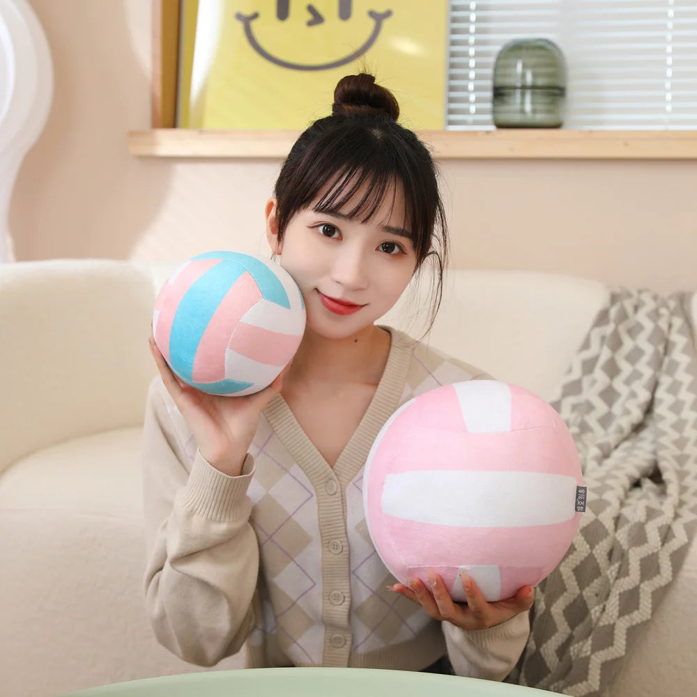 Hot Sale Kawaii Simulation Volleyball Plush Toy Cute Volleyball Props Pillow Accompany Kids Soft Gifts for Girls Boys Room Decor