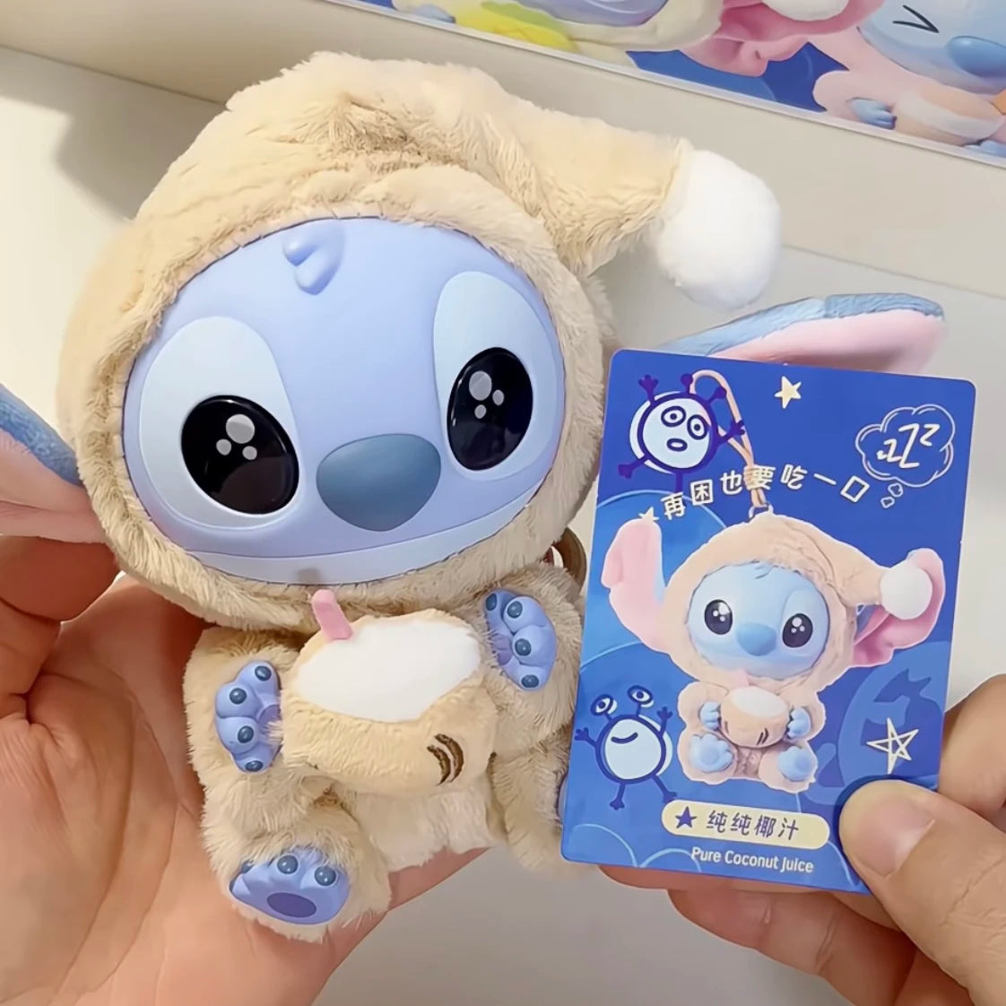 Disney Stitch Plush Toys Movie Model Toy Eat Something Before Sleep Series Cartoon Anime Room Decoration Doll Kids Birthday Gift