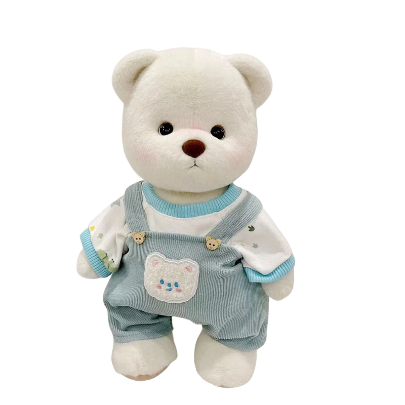 30cm Handmade Teddy Tale Bear Plush Toy Change Dress Baby Crawling Cloth Girl Hug Cuddly Plushie Doll for Girlfriend Gift