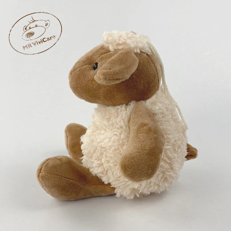 20cm Sean Sheep Alpaca Plush Doll Cute Animal Doll Soft Cotton Stuffed Doll Children's Plush Toy Sleeping Partner Birthday Gift