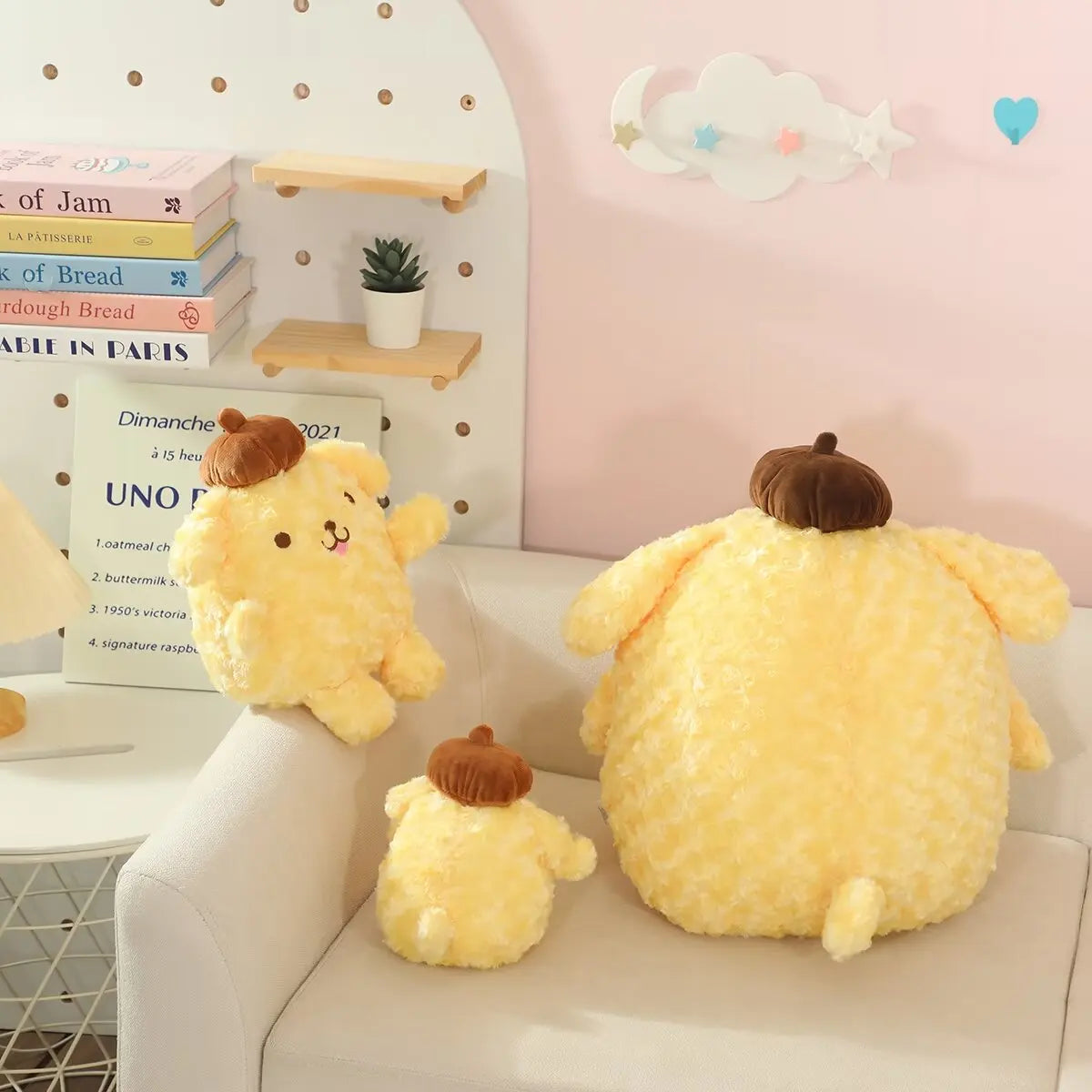 Sanrio Pom Pom Purin Plush Pillow Cute Comfortable PomPomPurin Stuffed Sofa Cushion Home Decor Xmas Gifts For Girl