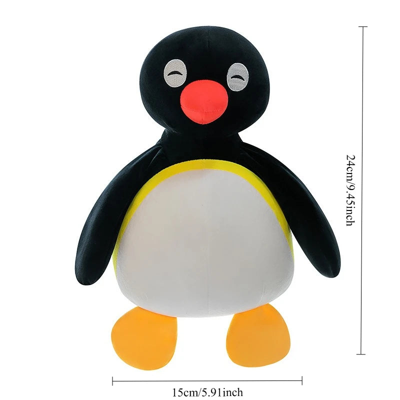 Cute Penguin Plush Toy Creative Cartoon Anime Plushie Stuffted Doll Birthday Gifts for Women Kawaii Fish-hugging Penguin Doll