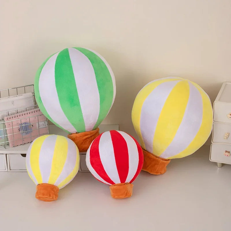 Lifelike Hot Air Balloon Plush Toys Soft Stuffed Colorful Hot Air Balloon Toy Creative Room Decor Funny Children Game Props