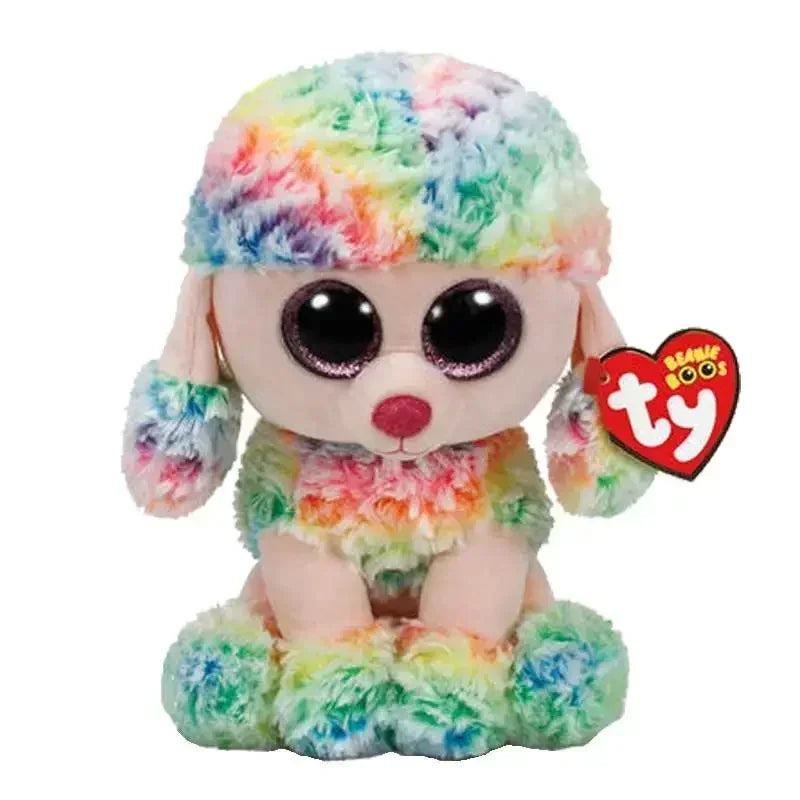 15cm Ty Big Eye Beanie Animals Plush Slick Fox Ferdinand Locky Axolotl  Dexter Icy Seal Heather Cat Children Toy Holiday Gift