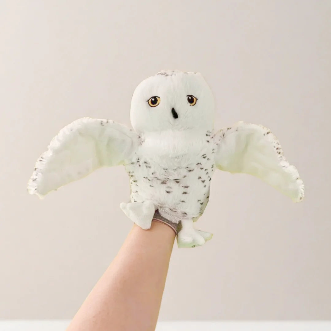 Cute Owl Hand Puppet Finger Game Stuffed Plush Animals Toys Hand Finger Story Puppet Educational Baby Toys Kids Birthday Gifts