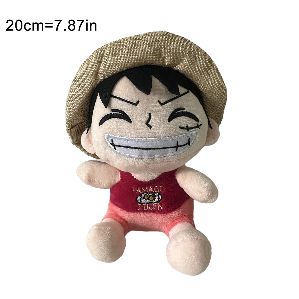20cm One Piece Plush Toy Japanese Anime Luffy Zoro New Cartoon Character Doll Padding Classic Cute Beautiful Gifts For Kids Toys