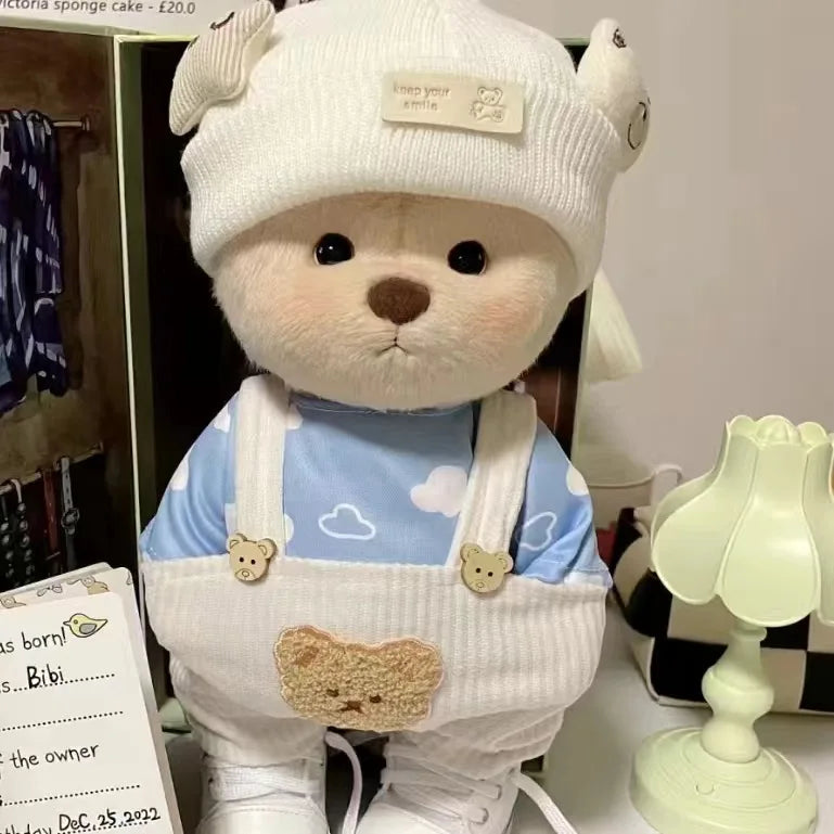 30cm High Quality Handmade Bear Plush Toy Cosplay Change Dress Cloth Girl Hug Cuddly Plushie Doll for Girlfriend Christmas Gift