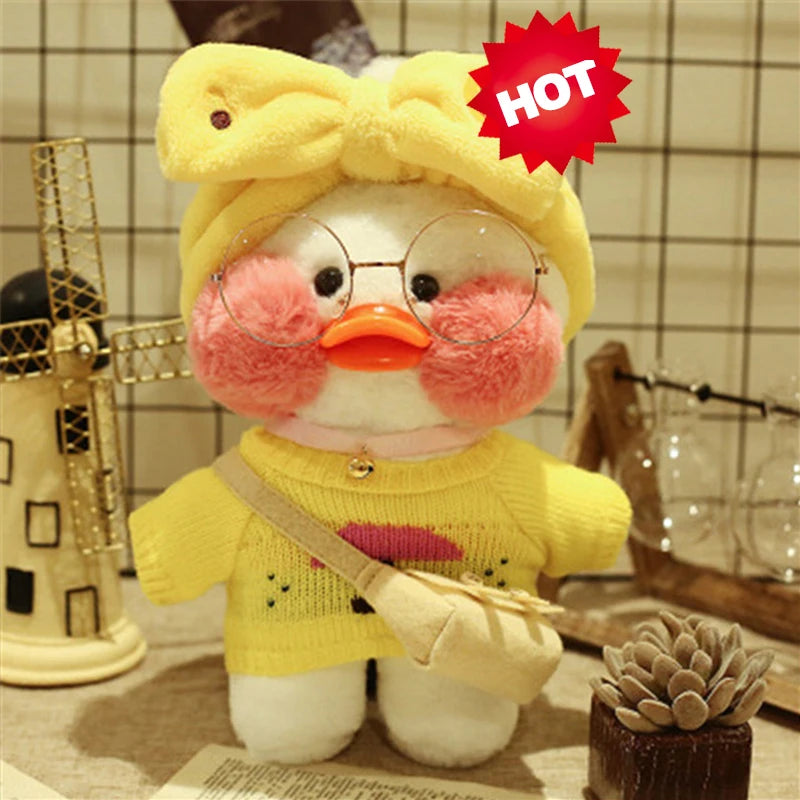 New plush Cute Lafan Duckes Cafe Duckes 30cm Doll Plush Toy Stuffed Soft Doll Kawaii Animal Pillow Birthday Gift for Kids
