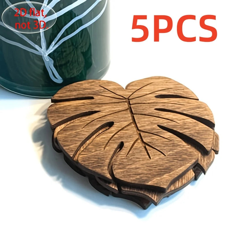 Turtle Shell Wooden Drink Coasters, Choice of 2 or 5 Cup Mats for Playful Coffee Tables and Nature-Inspired Home Decor