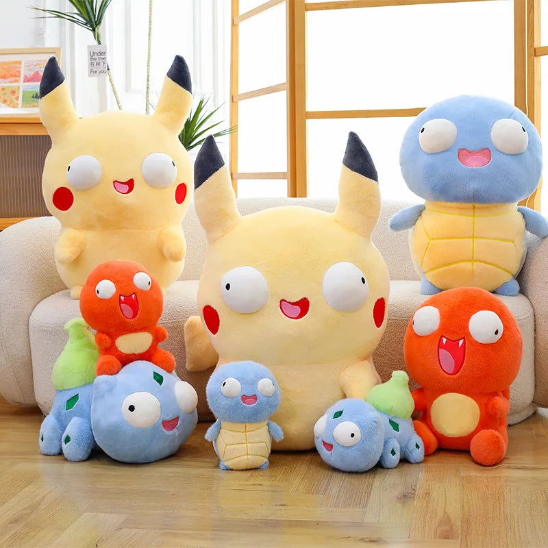 23cm Cute Pokemon Series Plush Toys Pikachu Little Fire Dragon Soft Turtle Christmas Sleeping Pillow Plushier Doll Gift