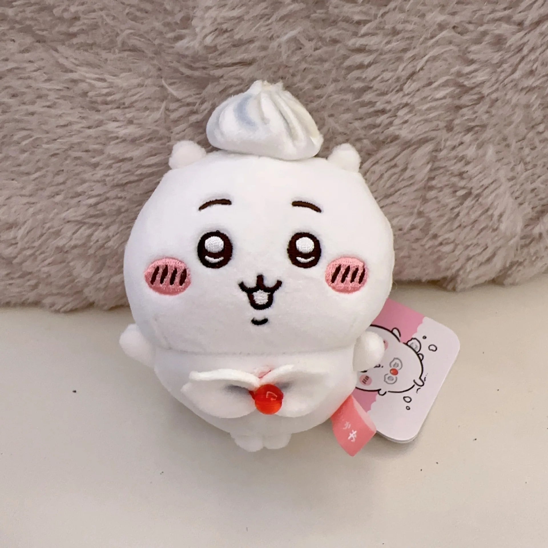 8cm New Product Self-deprecating Bear Peach Limited Doll Girl Bag Plush Pendant Cute Cartoon Toy Keychain Decoration School Gift