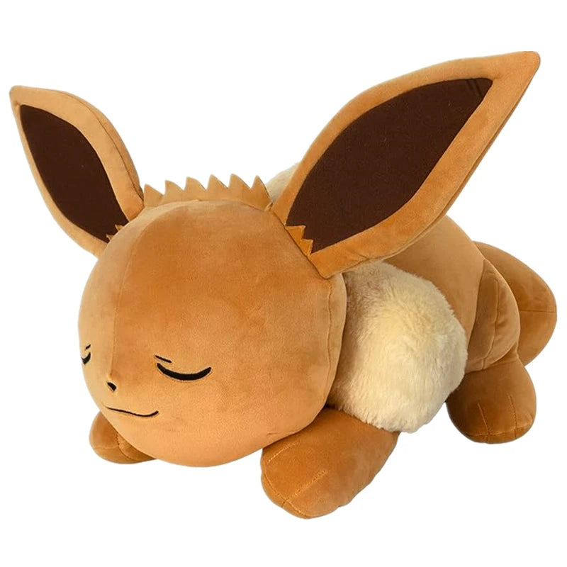 “Pokemon Sleeping Eevee Plush Doll - 50cm Large Soft Cuddly Stuffed Animal Toy, Comforting Companion with Healing Vibe for Pokémon Fans & Kids